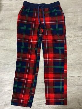 red plaid fleece pajama bottoms